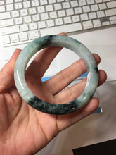 Load image into Gallery viewer, 59.6mm certified Type A 100% Natural light green purple Jadeite bangle PJ130-7293