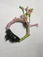Load image into Gallery viewer, 100% Natural 3 d dark green black lounging cat woven thread nephrite bracelet HT131