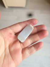 Load image into Gallery viewer, 100% natural type A icy watery light green white jadeite jade rectangle bead/craft supplies BG9