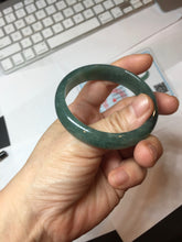 Load image into Gallery viewer, 51.3mm Certified Type A 100% Natural Light Green/Blue/Gray With Flying Snow Guatemala Jadeite Bangle PH264-1248