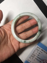 Load image into Gallery viewer, 57.5mm Certified 100% natural Type A green/white jadeite jade bangle BM32-9745