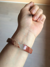 Load image into Gallery viewer, 53.2mm 100% natural red/pink/white square red jasper stone bangle XY77