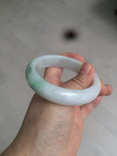 Load image into Gallery viewer, 55mm certified Type A 100% Natural sunny green/white/brown/yellow Jadeite Jade bangle AC71-1463