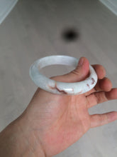 Load image into Gallery viewer, 56.8mm certified 100% natural type A light green/white/red jadeite jade bangle AR81-4080