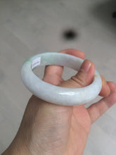 Load image into Gallery viewer, 55mm certified Type A 100% Natural sunny green/white/brown/yellow Jadeite Jade bangle AC71-1463