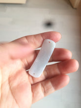 Load image into Gallery viewer, 100% natural type A icy watery light green white jadeite jade rectangle bead/craft supplies BG9