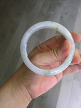 Load image into Gallery viewer, Sold.please do't order. thanks. 56mm Certified type A 100% Natural light purple white green yellow(LU FU SHOU)Jadeite bangle BN60-3559
