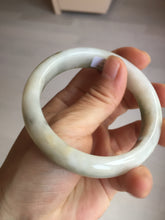 Load image into Gallery viewer, 56.4mm Certificated dark green/black/white with floating seaweed jadeite jade bangle BP21-4072