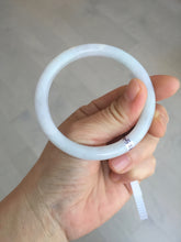 Load image into Gallery viewer, 54.8mm 100% natural Type A light purple white slim round cut jadeite jade bangle BM107-4526