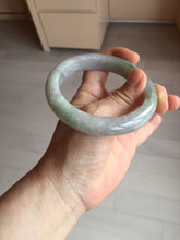 Load image into Gallery viewer, 59.2mm Certified Type A 100% Natural white/light purple/brown/yellow/gray(FU LU SHOU) Jadeite Jade bangle BF104-8634
