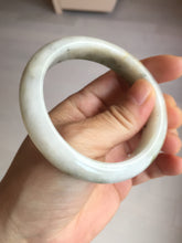 Load image into Gallery viewer, 56.4mm Certificated dark green/black/white with floating seaweed jadeite jade bangle BP21-4072