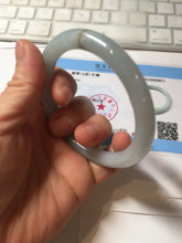 Load image into Gallery viewer, 55mm certified 100% natural Type A light green purple round cut jadeite jade bangle PA236-9871