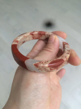 Load image into Gallery viewer, 53.2mm 100% natural red/pink/white square red jasper stone bangle XY77