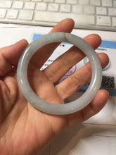 Load image into Gallery viewer, 55mm certified 100% natural Type A light green purple round cut jadeite jade bangle PA236-9871