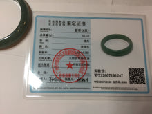 Load image into Gallery viewer, 55.8mm Certified Type A 100% Natural Light Green/Blue/Gray With Flying Snow Guatemala Jadeite Bangle PH265-1247