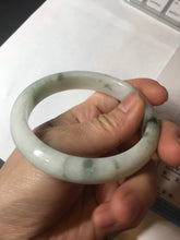 Load image into Gallery viewer, 57.5mm Certified 100% natural Type A green/white jadeite jade bangle BM32-9745