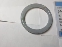 Load image into Gallery viewer, 55mm certified 100% natural Type A light green purple white round cut jadeite jade bangle PA237-9872