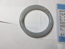 Load image into Gallery viewer, 55mm certified 100% natural Type A light green purple white round cut jadeite jade bangle PA237-9872