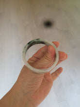 Load image into Gallery viewer, 51.7mm Certified type A 100% Natural sunny green/purple square Jadeite Jade bangle AZ55-7273