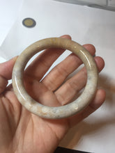 Load image into Gallery viewer, 55.6mm 100% natural beige yellow pink round cut Coral Jade (珊瑚玉) bangle XY116