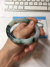 Load image into Gallery viewer, 59.6mm certified Type A 100% Natural light green purple Jadeite bangle PJ130-7293