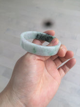 Load image into Gallery viewer, 51.7mm Certified type A 100% Natural sunny green/purple square Jadeite Jade bangle AZ55-7273