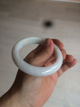 Load image into Gallery viewer, 57mm certified Type A 100% Natural sunny green/white Jadeite Jade bangle AC72-1479