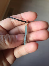 Load image into Gallery viewer, 100% natural type A icy watery light green blue gray Guatemala jadeite little alien hero pendant PE26