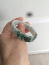 Load image into Gallery viewer, 51.7mm Certified type A 100% Natural sunny green/purple square Jadeite Jade bangle AZ55-7273