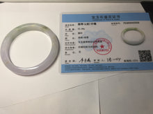 Load image into Gallery viewer, Sold.please do't order. thanks. 56mm Certified type A 100% Natural light purple white green yellow(LU FU SHOU)Jadeite bangle BN60-3559