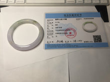 Load image into Gallery viewer, Sold.please do't order. thanks. 56mm Certified type A 100% Natural light purple white green yellow(LU FU SHOU)Jadeite bangle BN60-3559