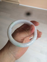 Load image into Gallery viewer, 57mm certified Type A 100% Natural sunny green/white Jadeite Jade bangle AC72-1479