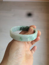 Load image into Gallery viewer, 51.7mm Certified type A 100% Natural sunny green/purple square Jadeite Jade bangle AZ55-7273