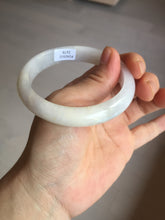 Load image into Gallery viewer, 56.6mm certified 100% natural Type A icy watery light purple/white jadeite jade bangle BP10-2678