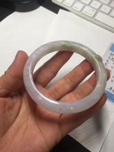 Load image into Gallery viewer, Sold.please do't order. thanks. 56mm Certified type A 100% Natural light purple white green yellow(LU FU SHOU)Jadeite bangle BN60-3559