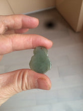 Load image into Gallery viewer, 100% Natural type A dark green/gray happy buddha jadeite Jade pendant necklace group BG8