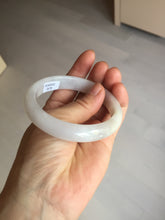 Load image into Gallery viewer, 56.6mm certified 100% natural Type A icy watery light purple/white jadeite jade bangle BP10-2678