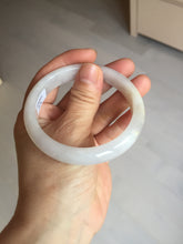 Load image into Gallery viewer, 56.6mm certified 100% natural Type A icy watery light purple/white jadeite jade bangle BP10-2678