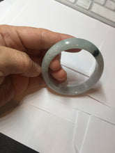 Load image into Gallery viewer, 52mm certified natural 100% natural Type A green white with green flying flowers oval jadeite jade bangle PB109-2439