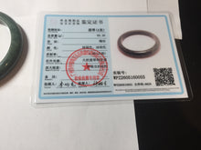 Load image into Gallery viewer, 62.3mm certified 100% natural Type A oily dark green gray black(老油青) jadeite jade bangle BS180-0055