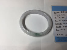 Load image into Gallery viewer, 52mm certified type A100% Natural green purple oval Jadeite Jade bangle BM34-0270