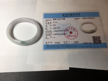 Load image into Gallery viewer, 52mm certified type A100% Natural green purple oval Jadeite Jade bangle BM34-0270