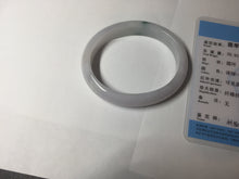 Load image into Gallery viewer, 52mm certified type A100% Natural green purple oval Jadeite Jade bangle BM34-0270