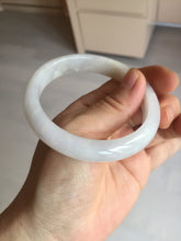 Load image into Gallery viewer, 56.6mm certified 100% natural Type A icy watery light purple/white jadeite jade bangle BP10-2678