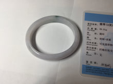 Load image into Gallery viewer, 52mm certified type A100% Natural green purple oval Jadeite Jade bangle BM34-0270