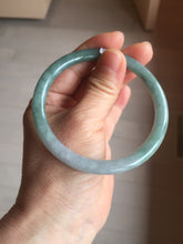 Load image into Gallery viewer, 61.5mm Certified Type A 100% Natural oily dark green(老油青) purple gray black round cut Jadeite Jade bangle Bh103-0715