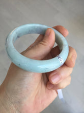Load image into Gallery viewer, 57.4mm certified Type A 100% Natural light green/purple/black Jadeite Jade bangle BM103-5268