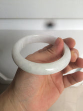 Load image into Gallery viewer, 57mm certified Type A 100% Natural sunny green/white Jadeite Jade bangle AC72-1479