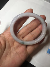 Load image into Gallery viewer, 52mm certified type A100% Natural green purple oval Jadeite Jade bangle BM34-0270