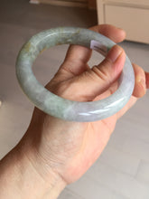 Load image into Gallery viewer, 61mm Certified Type A 100% Natural white/light purple/brown/yellow/gray (FU LU SHOU) Jadeite Jade bangle BF106-8636